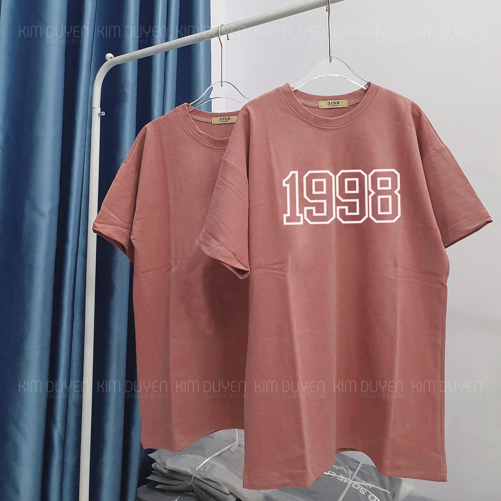 Áo Thun 3158 Năm Sinh Áo Phông Trơn 3158 Form Rộng Tay Lỡ Dáng Oversize Nam Nữ Chất Vải Dày Dặn Mặc Mát Mẻ