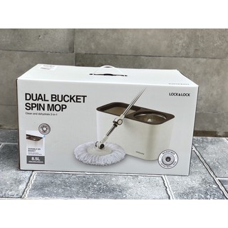 Bộ lau nhà lớn lock&lock dual bucket spin mop etm478