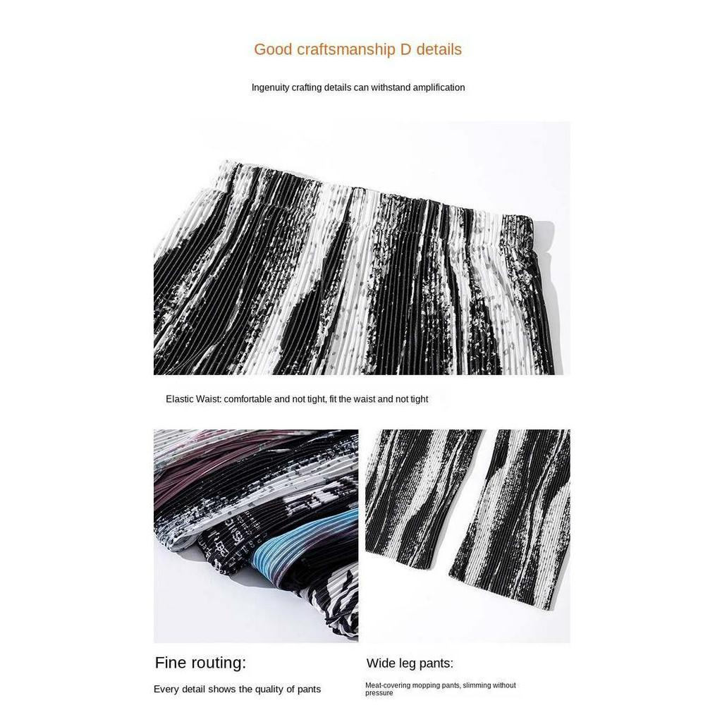 Quần tăm dáng dài rộng eo cao xếp ly màu nhuộm cá tính phong cách  cho bạn gái