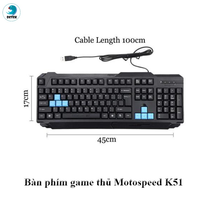 Bàn phím game thủ Motospeed K51 Gaming Keyboard