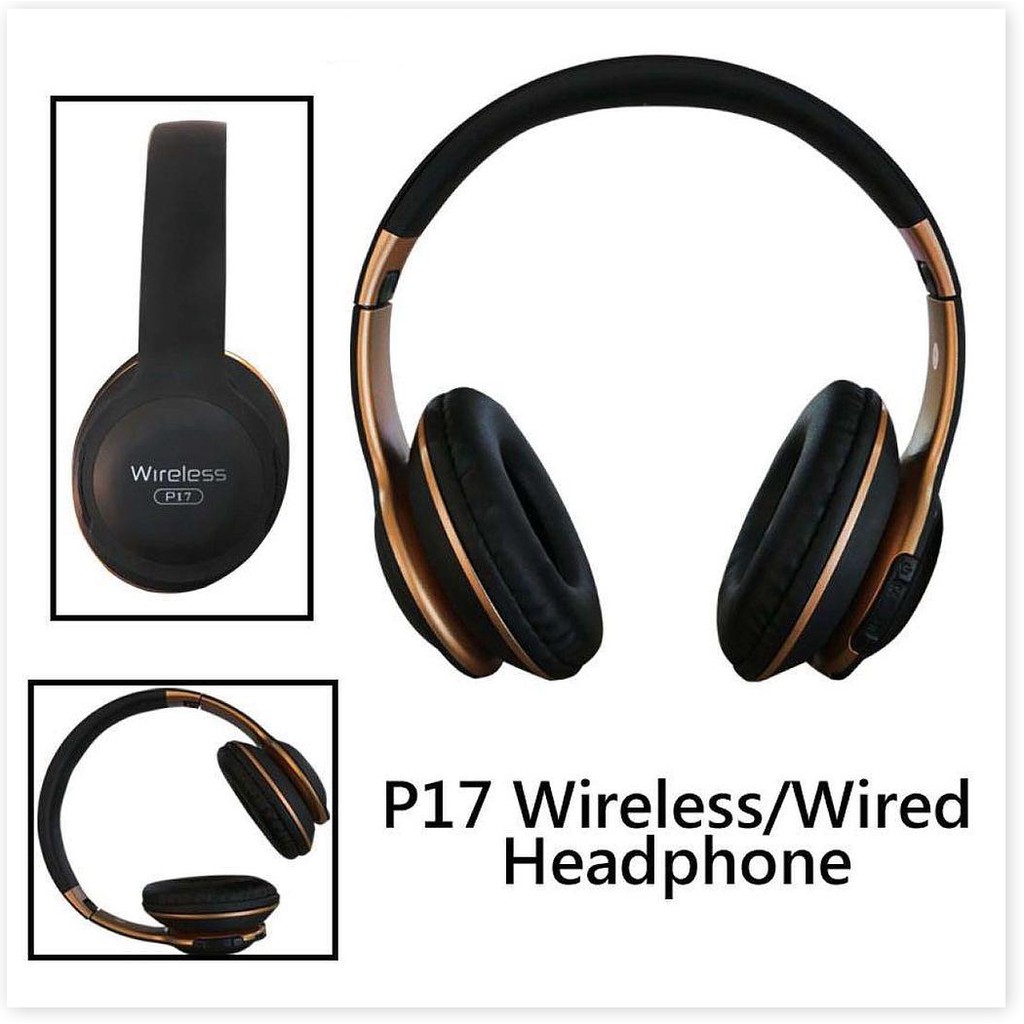 Tai Nghe Bluetooth B17, Tai Nghe Cao Cấp Chụp Tai, Nghe Hay Thời Gian Sử Dụng Lâu, Thiết Kế Trẻ Trung Năng Động. | BigBuy360 - bigbuy360.vn