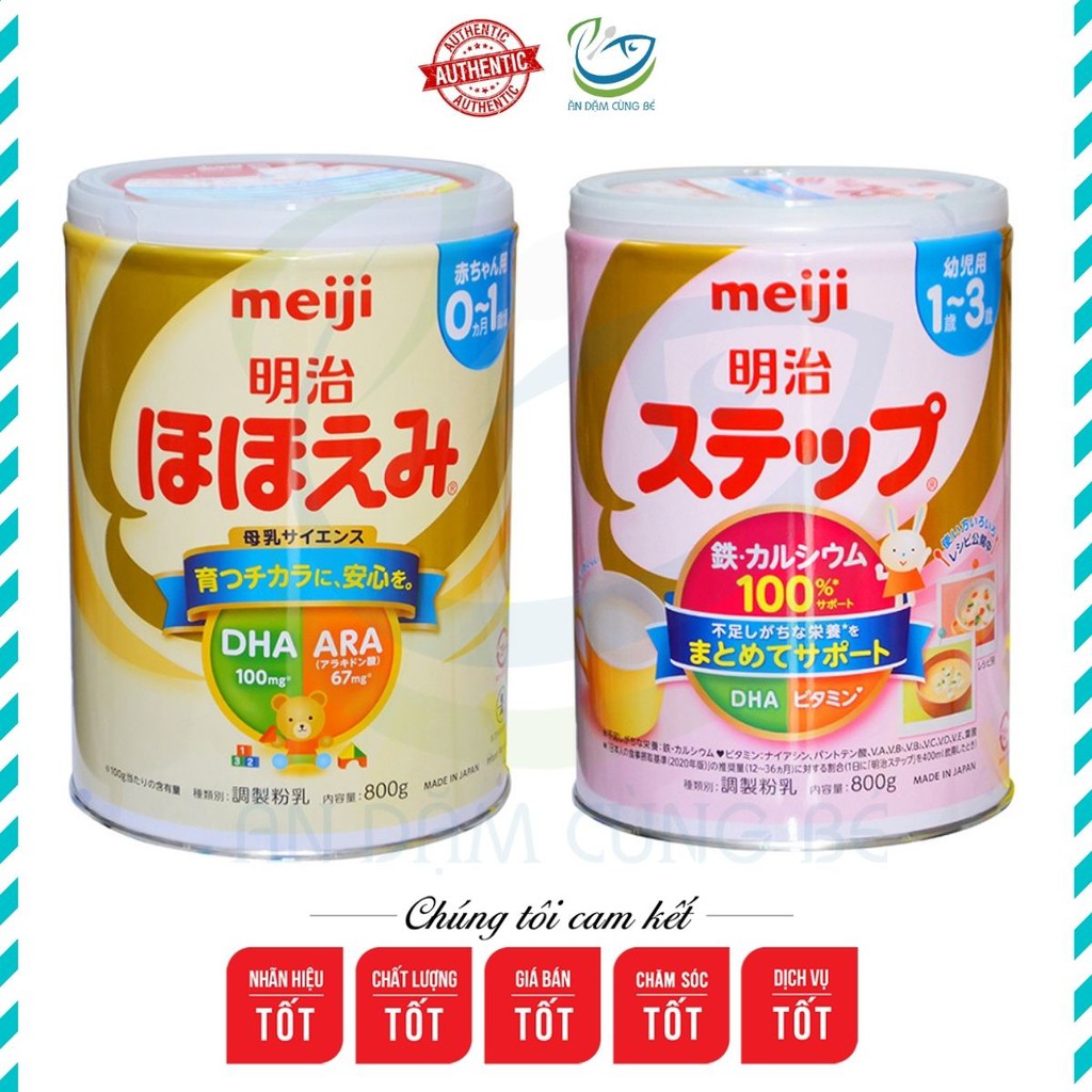 Sữa bột Meiji nội địa Nhật số 0 1 3 9 công thức mát tăng cân cho bé 800g 49027