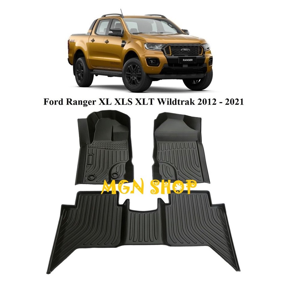 Thảm lót sàn [Ford Ranger 2012 - 2021] cao su TPE không bám nước