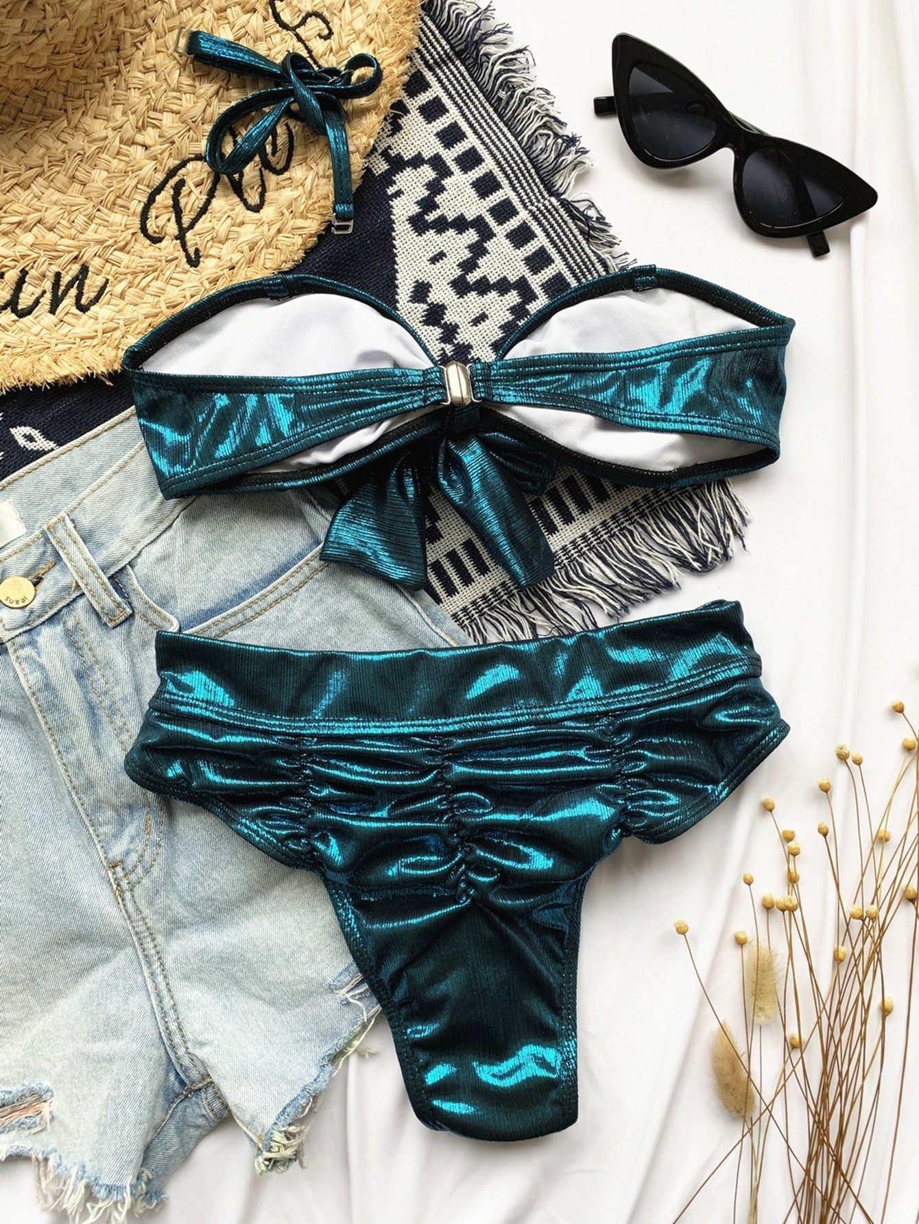 Bikini Nữ Cạp Cao Màu Xanh Da Trời Gợi Cảm | BigBuy360 - bigbuy360.vn