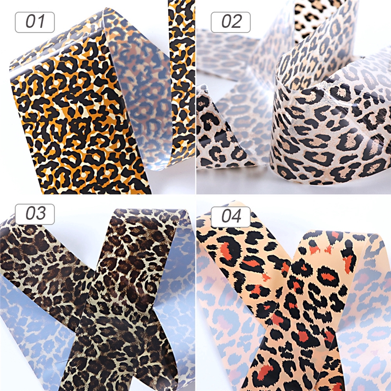 Hộp giấy dán móng tay hoạ tiết da báo xinh xắn