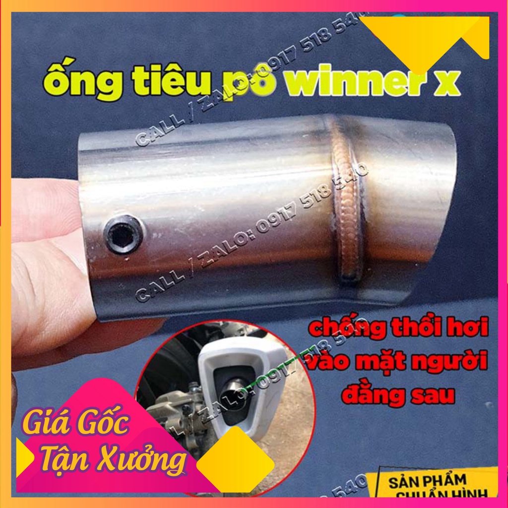 chụp ống xã pô WINNER X chống thổi hơi vào người phía sau (Ảnh Sp thật)