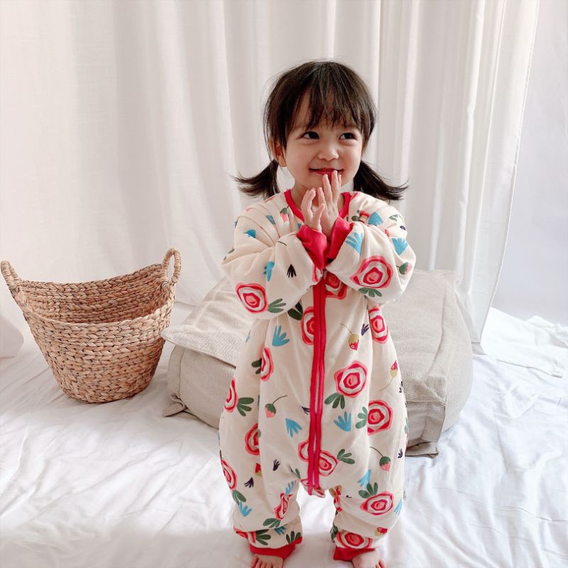 Ninikids: Túi ngủ cotton chần bông mùa Đông CHỐNG ĐẠP CHĂN, túi ngủ cho bé, túi ngủ ĐẠI HÀN