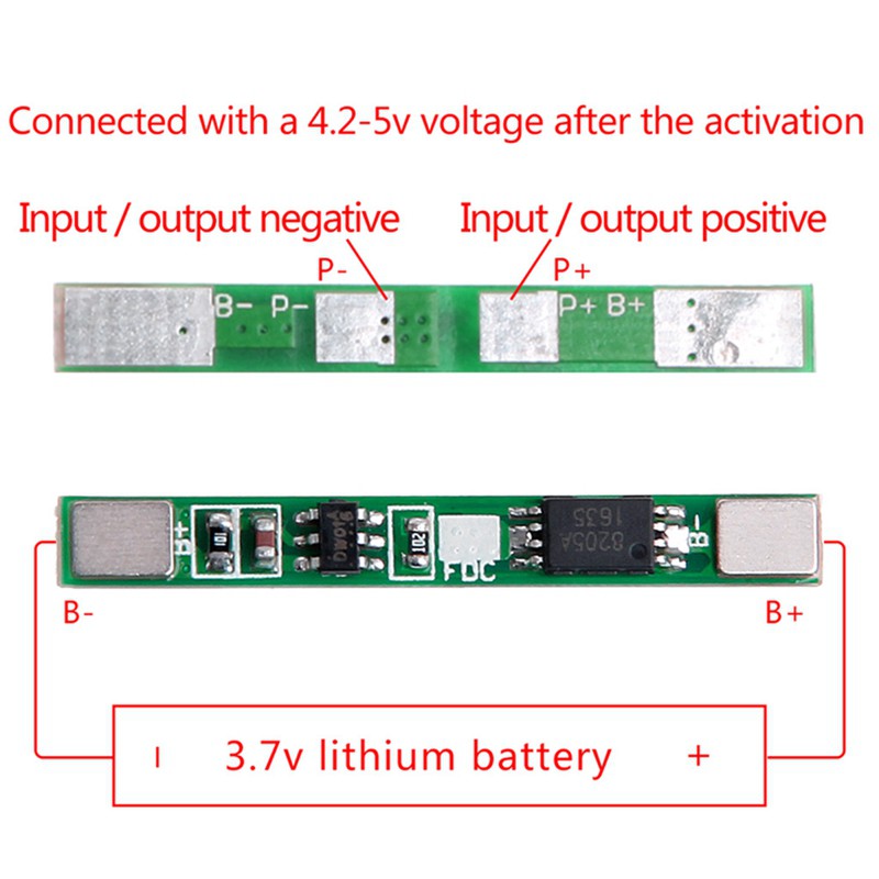Bảng mạch cân bằng wer 1s 3.7v 2.5a bms pcm pcb li-ion