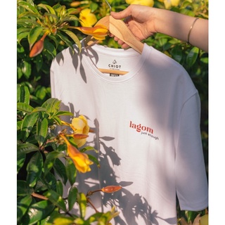 Áo thun cotton in trắng đen (vải trắng mới, cotton mỏng) 🌼 LAGOM 🌼