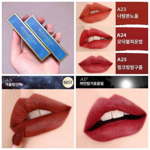 [Auth Hàn - Mẫu Mới] Son Kem Lì Black Rouge Ver 5 Màu Cam Nâu Đất A26 Winter Moon LR