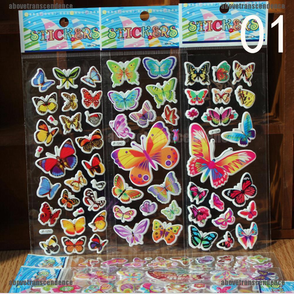 Set 10 miếng dán hoạt hình 3D cho bé