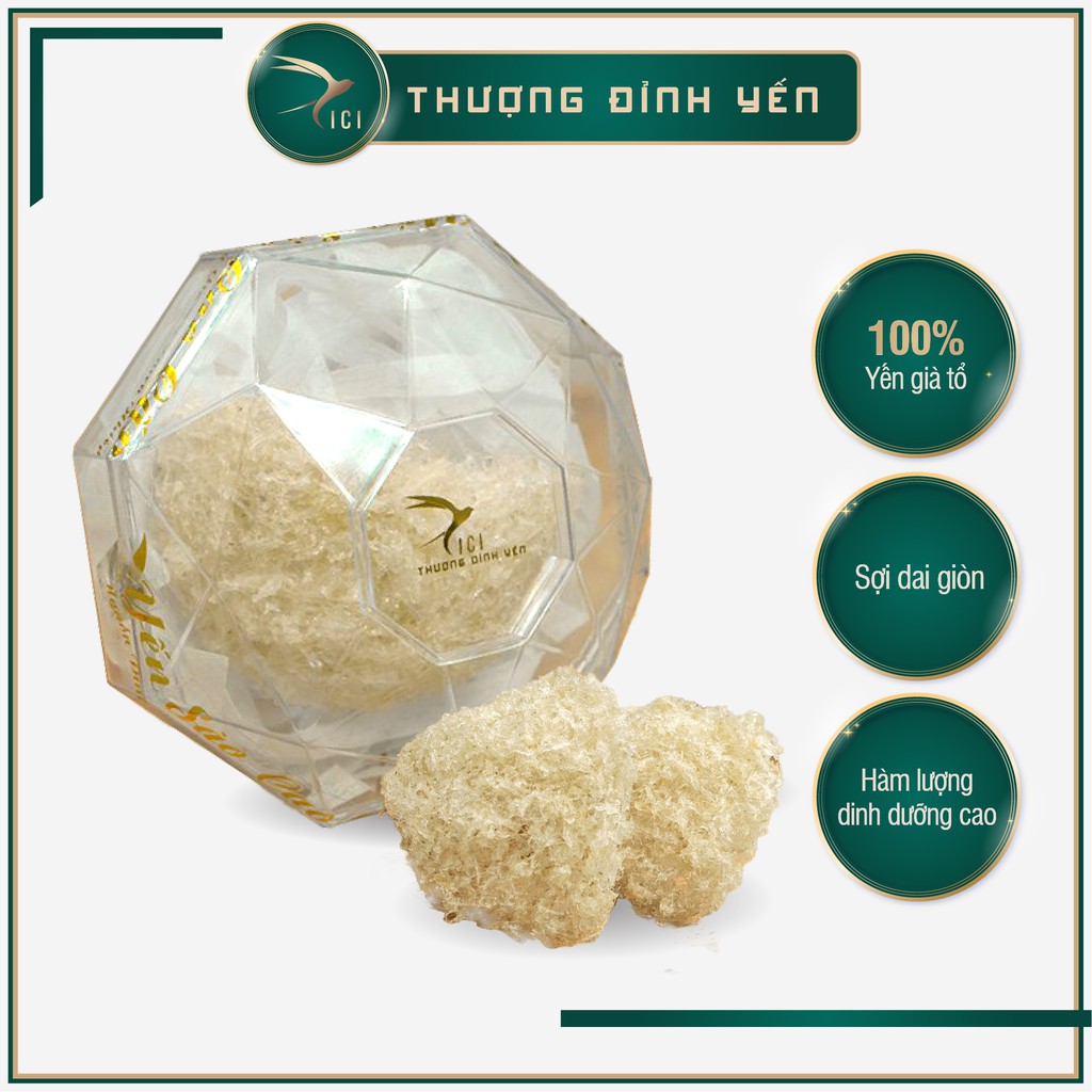 Tổ Yến Vụn Loại 2 CiCi THƯỢNG ĐỈNH YẾN hộp 10g nguyên chất tổ yến tinh chế Khánh Hòa tặng kèm táo đường