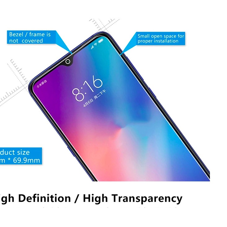 Xiaomi Mi 8 Pro - Kính dán cường lực bảo vệ màn hình điện thoại