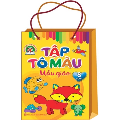 Sách - Tập tô màu Mẫu giáo ( Túi 8 Cuốn)