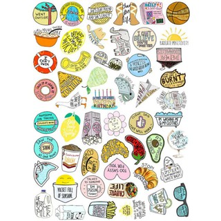 Set sticker/hình dán/decal Text 028.