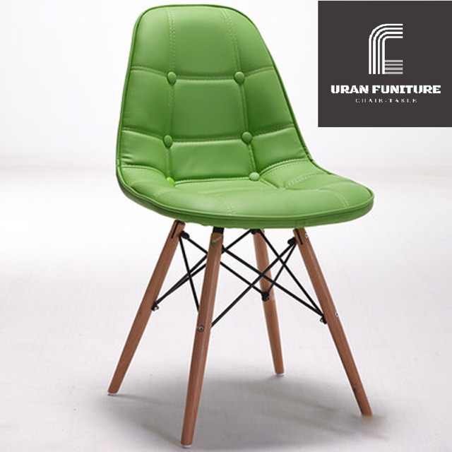 Ghế đệm eames da cúc nhập khẩu ( da cúc)