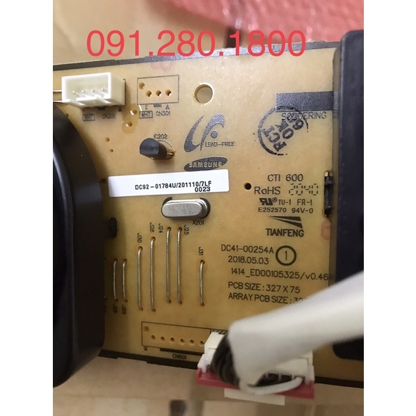 Bo mạch hiển thị máy giặt Samsung 75J3083 (2 số hiển thị đèn đơn)