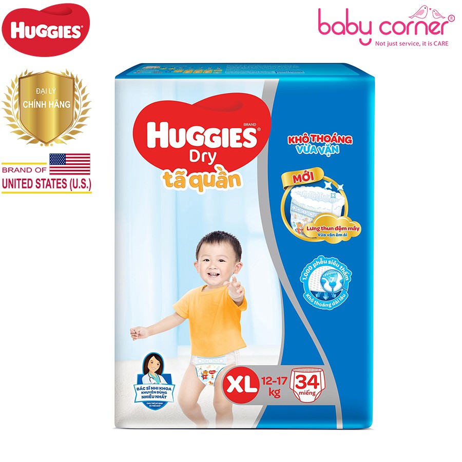 [Nhiều Size] Tã Dán/ Tã Quần Huggies Dry NB74, S56, M74, M48, L68, L42, XL62, XL34, XXL56, XXL30 Cho Bé