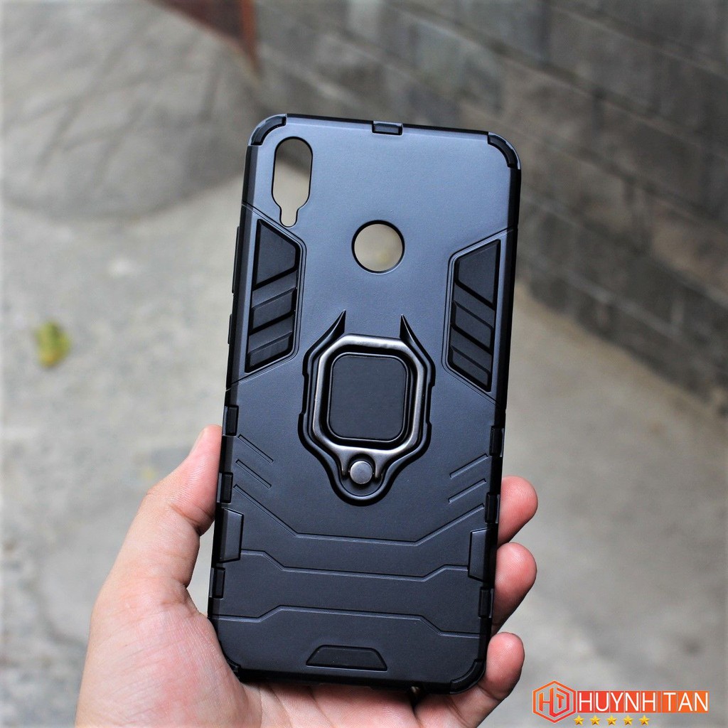 Ốp lưng Honor 8X cao su chống sốc Iron Man ver 2 có Iring (Full Màu)