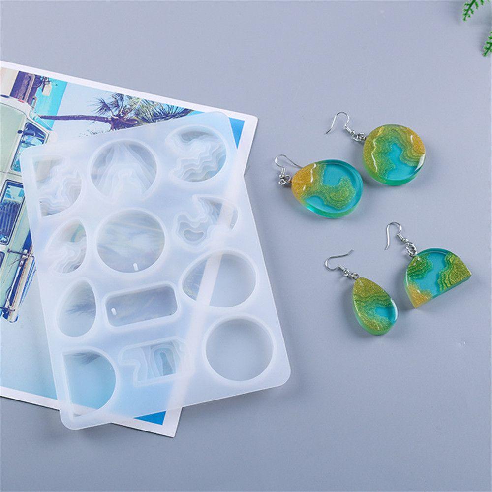 Khuôn Silicone Tạo Hình Làm Mặt Vòng cổ Hình Hòn Đảo Mini