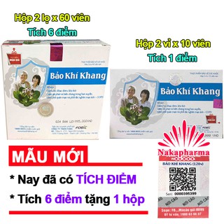 Bảo Khí Khang 20v – Giúp giảm ho, viêm họng, khó thở, ngừa viêm phế quản, hen suyễn, viêm đường hô hấp
