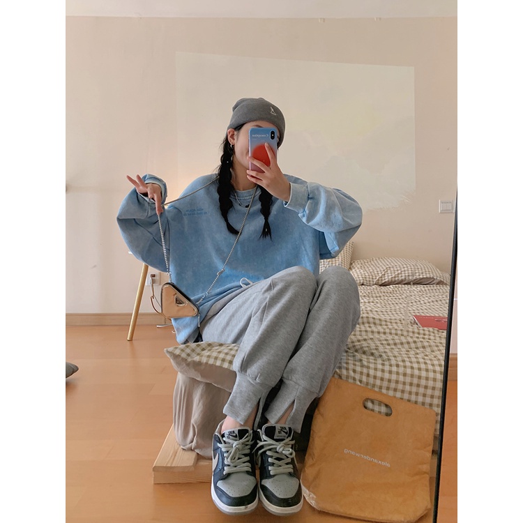 Áo Thun Tay Dài Cổ Tròn Thêu Họa Tiết Thời Trang Hàn Quốc Cổ Điển Cho Nữ | BigBuy360 - bigbuy360.vn