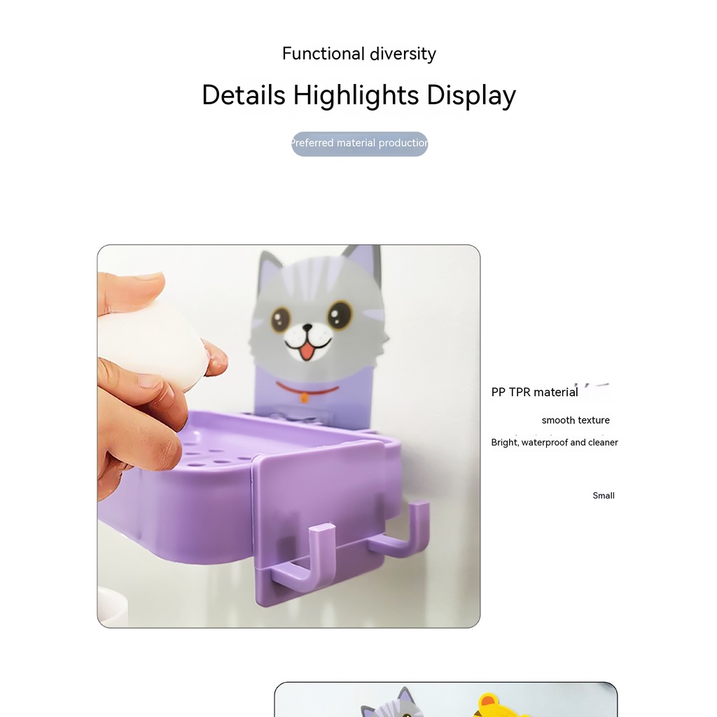 Khay Đựng Xà Phòng Gắn Tường Thiết Kế Dễ Thương Tiện Dụng Cho Nhà Tắm