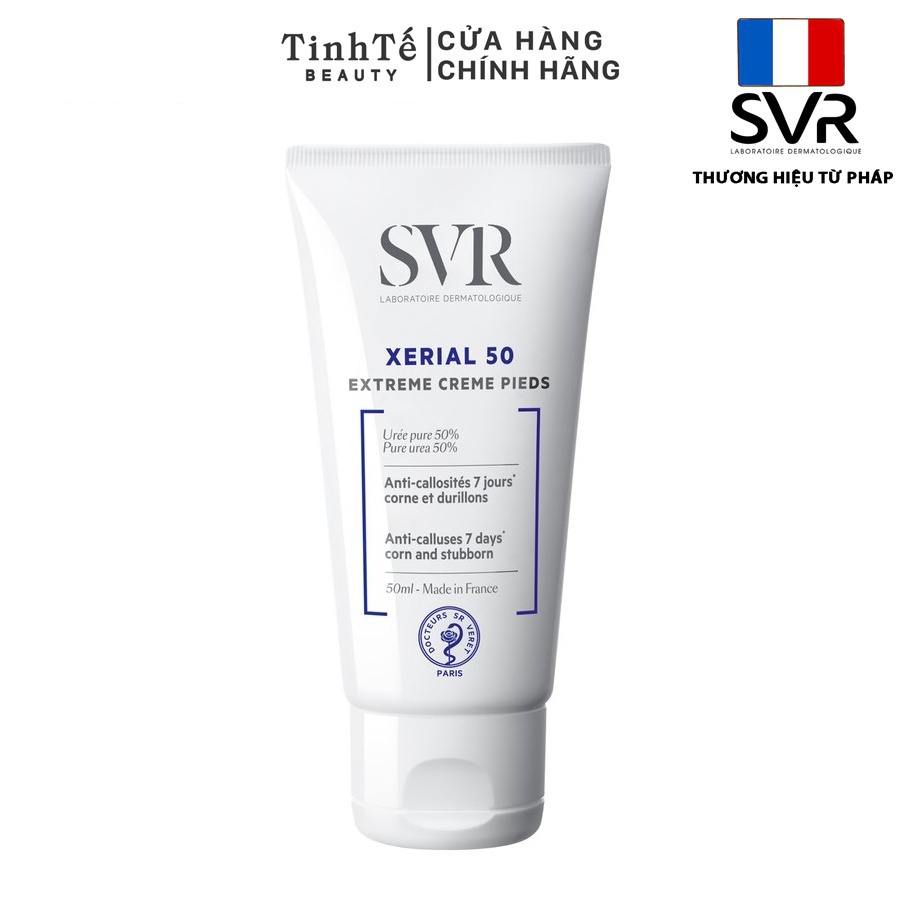 Kem dưỡng da làm giảm vết chai ở bàn chân, bàn tay và khuỷu tay SVR XERIAL 50 Extreme Creme Pieds 50ml