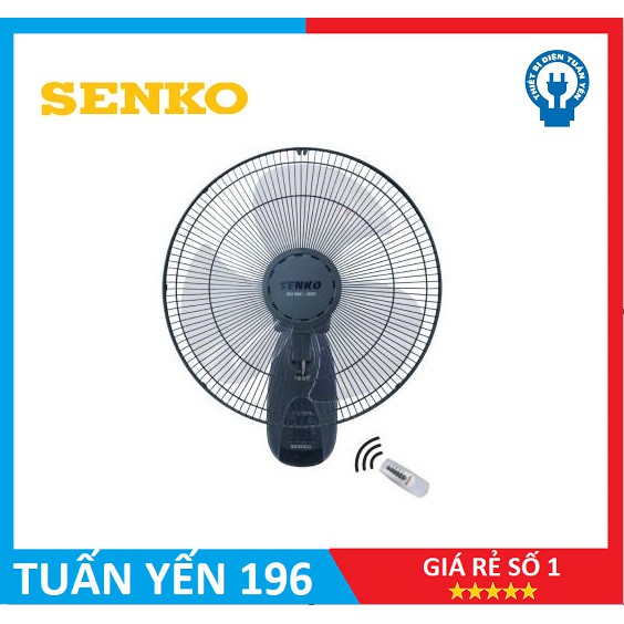 Quạt treo tường điều khiển từ xa remote Senko TR1628 mẫu mới có sẵn pin AA thay thế TR828-47w-Bảo Hành 2 năm