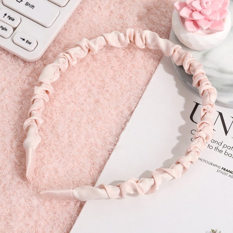 Bờm Cài Tóc Vải Nhún Mềm Mại Phong Cách Hàn Quốc Dễ Thương Băng Đô Rửa Mặt Vải Lụa Nhiều Màu