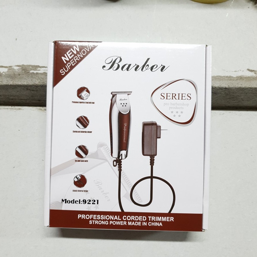 Tông đơ cạo viền tóc chuyên nghiệp Barber 5 sao 9221