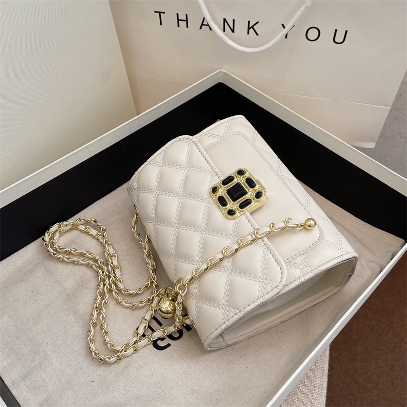 IELGY Túi Đeo Chéo Dáng Vuông Nhỏ Màu Trơn Thời Trang Cho Nữ