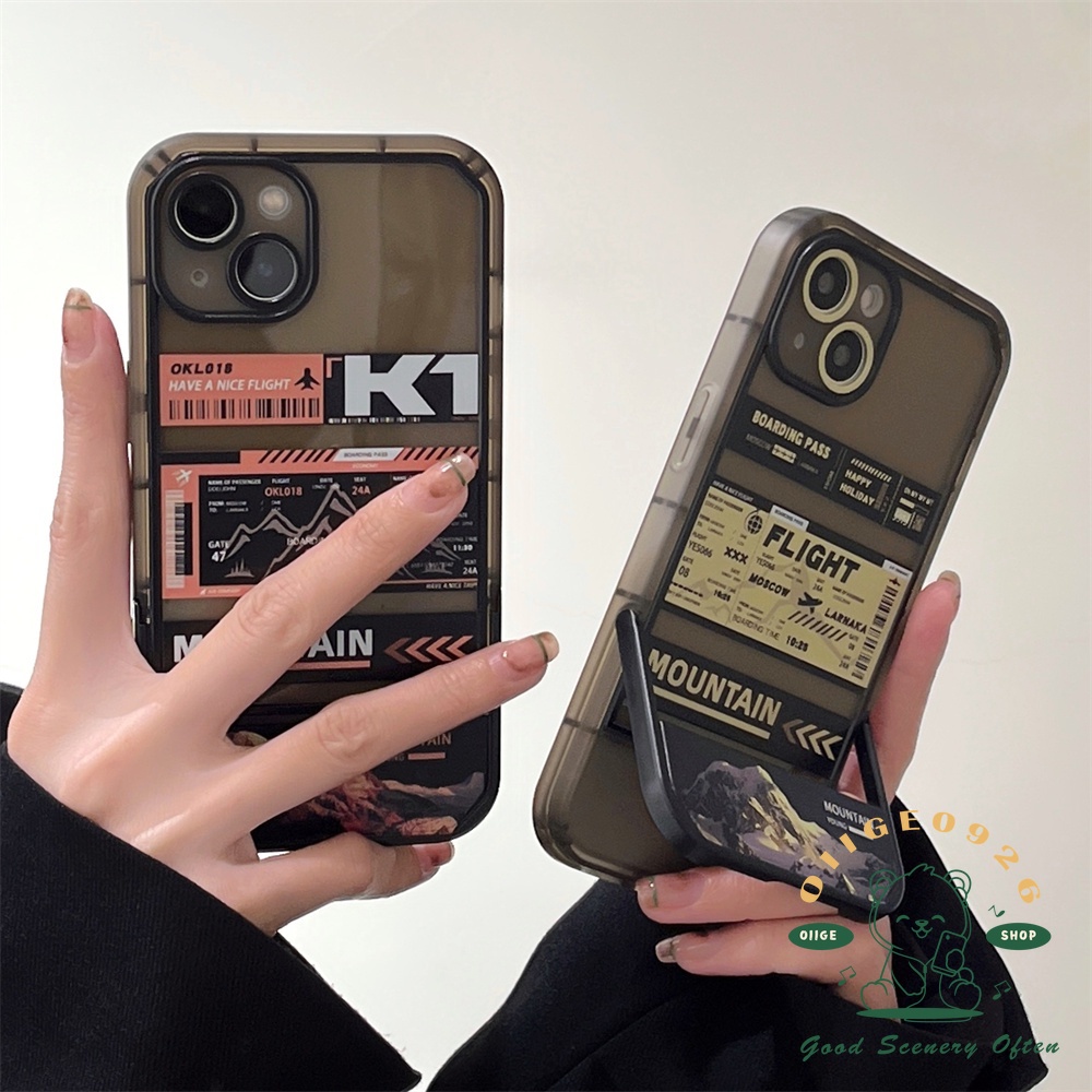 Ốp Điện Thoại TPU In Hình Vé Kèm Giá Đỡ Tàng Hình Cho Iphone 13 12 11 Pro Max Xs Max Xr X 8 7Plus
