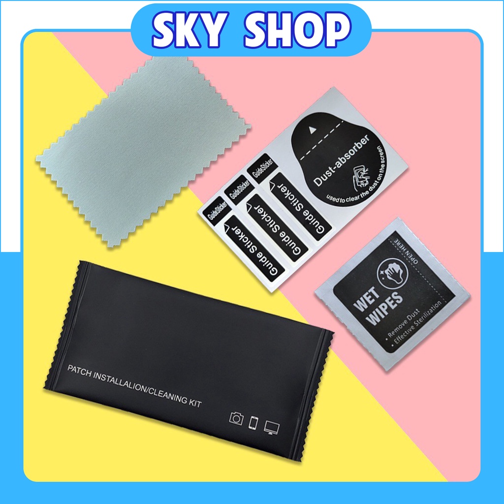 Bộ Túi Hỗ Trợ Dán Cho Kính Cường Lực Giấy Lau Dính Bụi [1 TÚI] 6/6s/7/7plus/8/8plus/plus/x/xr/xs/11/12/13/pro/max