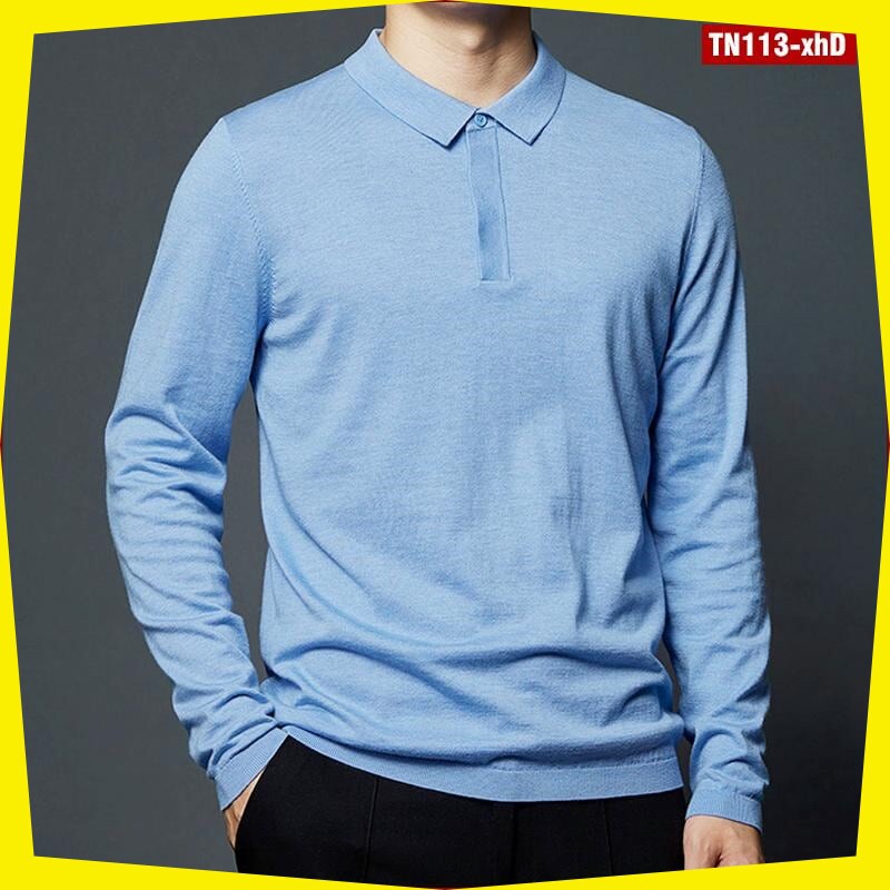 áo thun nam tay dài trơn có cổ TN113 nhiều màu sắc chất sợi tre pha trẻ trung | BigBuy360 - bigbuy360.vn