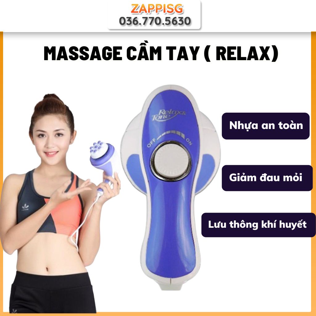 Máy mát xa lưng vai cổ cầm tay 5 đầu RELAX, Máy Đấm Lưng Hàn Quốc Massage Cầm Tay 5 Đầu Đánh - BH 1 ĐỔI 1