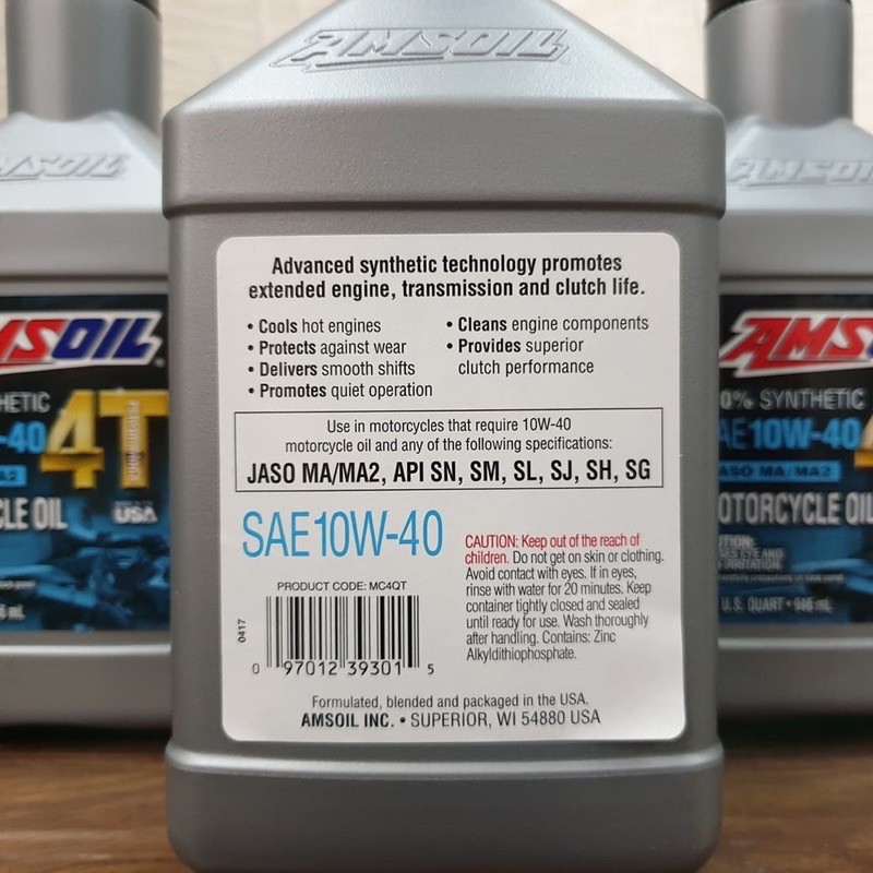 Amsoil Performance 4T 10W-40 946ml