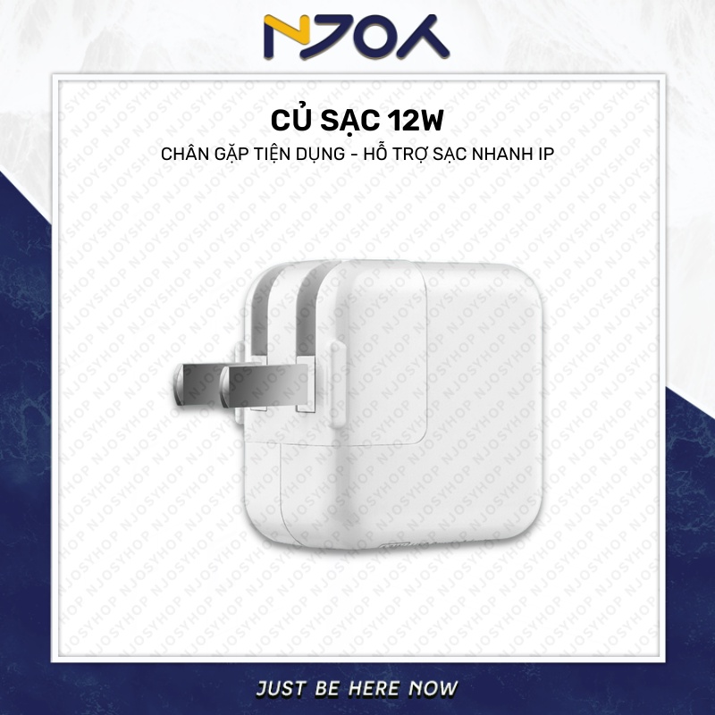 Củ Sạc Nhanh 12W Cao Cấp Chân Gập EU Tiện Lợi Dành Cho IP iPad Samsung Xiaomi Oppo Njoyshop