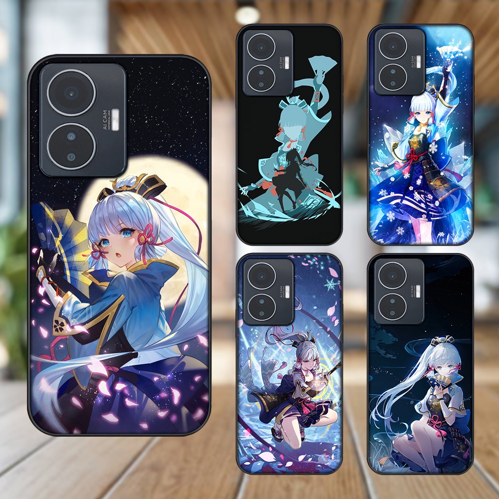 Ốp lưng Vivo Y55 2022 viền đen in hình Ayaka Genshin Impact