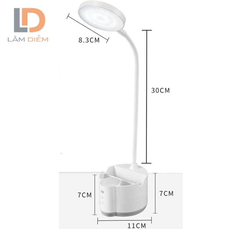 ĐÈN ĐỂ BÀN PIN SẠC USB LED CHỐNG CẬN THỊ 2 CHẾ ĐỘ SÁNG DP 6055