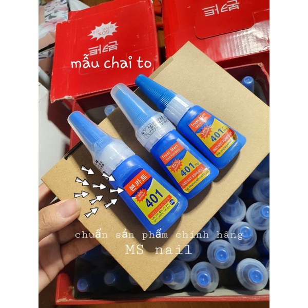 Keo 401 Keo dán móng tay, keo hàn quốc keo chính hãng keo dán móng siêu bền
