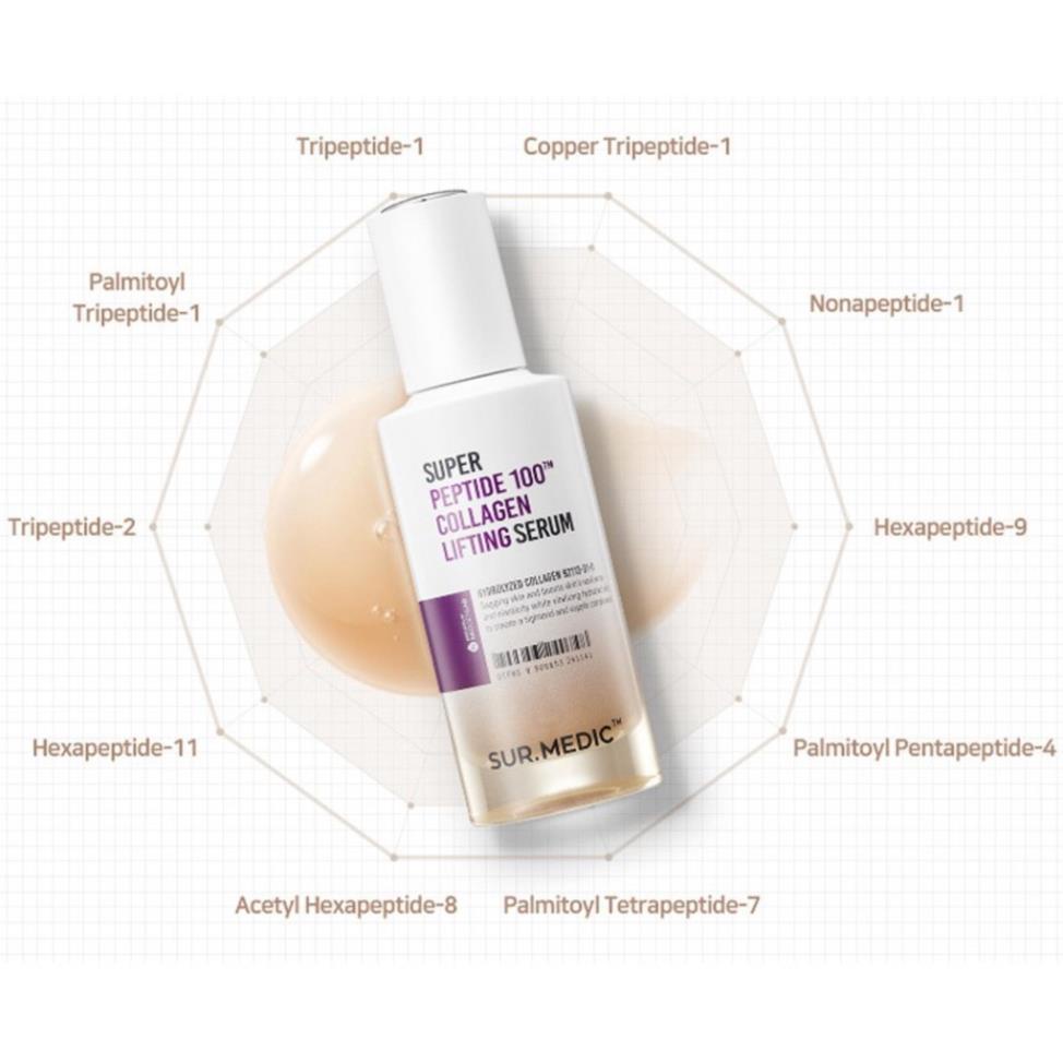 Tinh Chất Serum Sur Medic Trẻ Hoá Da Super Peptide 100tm Collagen Lifting Serum 50ml A0