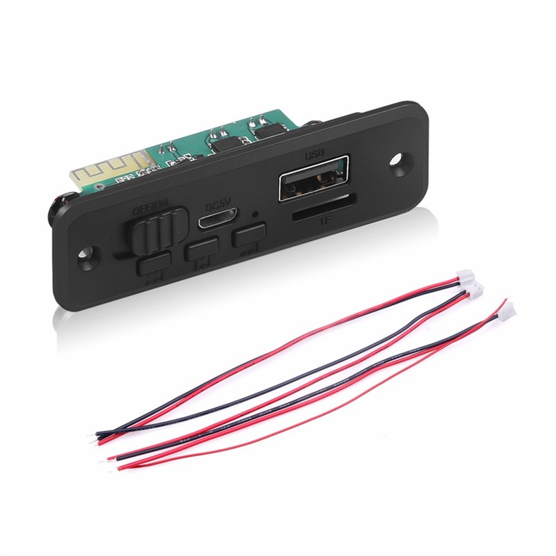 Bảng mạch giải mã âm thanh không dây DC 5V Bluetooth 5.0 Mp3 2x3W Fm cho xe hơi tiện dụng