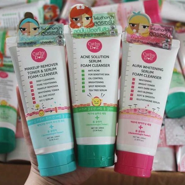 Sữa Rửa Mặt Cathy Doll Acne Solution Serum Foam Cleanser 100ml