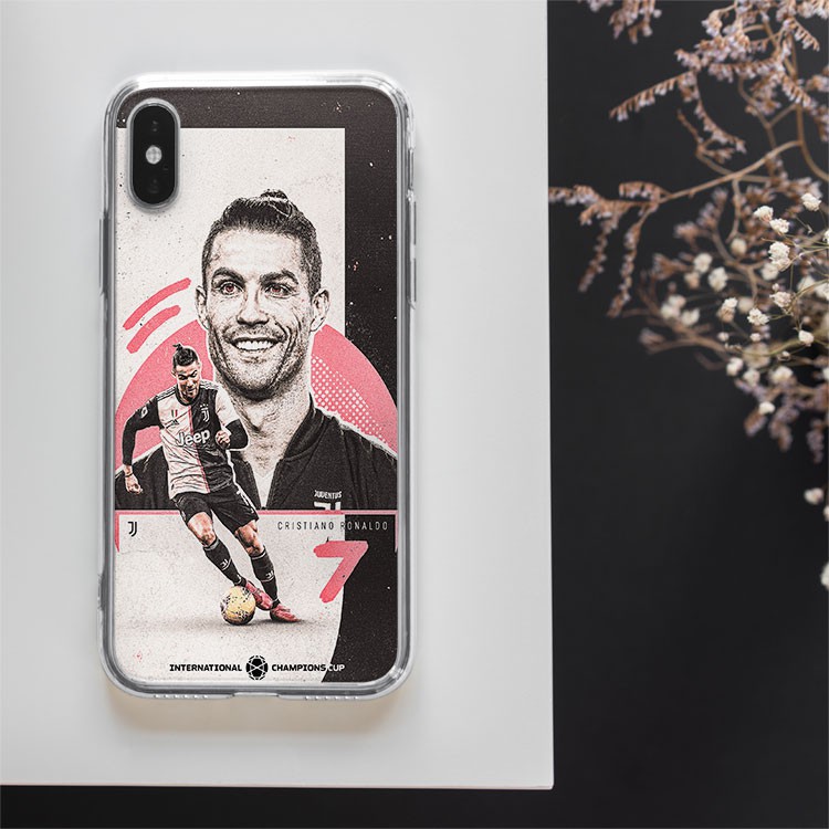 Ốp lưng CR7 số 7 trong màu áo CLB Juventus cho Iphone 5 6 7 8 Plus 11 12 Pro Max X Xr FOO20210204