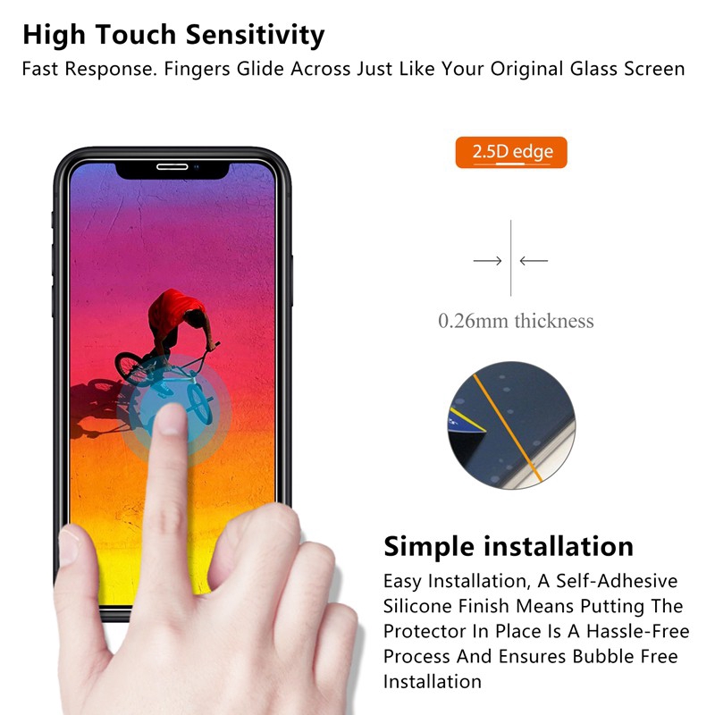 Kính cường lực 9H cho iPhone 11 Pro Max XSMax XS X XR 8 7 6 6s Plus 11 11Pro 11ProMax