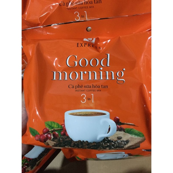 Combo 9 bịch cà phê hòa tan Trần Quang (cà phê buổi sáng good morning) 24 ống/ bịch 480gram