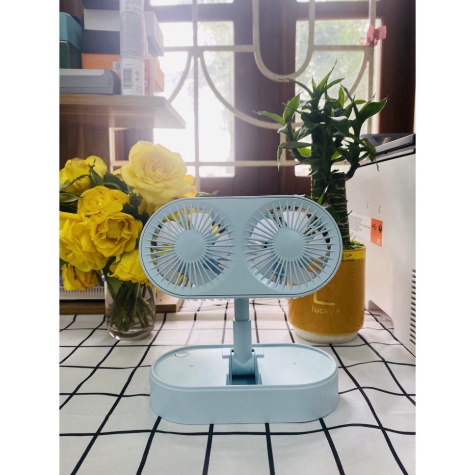 Nhỏ nhỏ xinh xinh Quạt mini đôi FY050 - Thuận tiện mang đi du lịch - Mùa hè không hề nóng