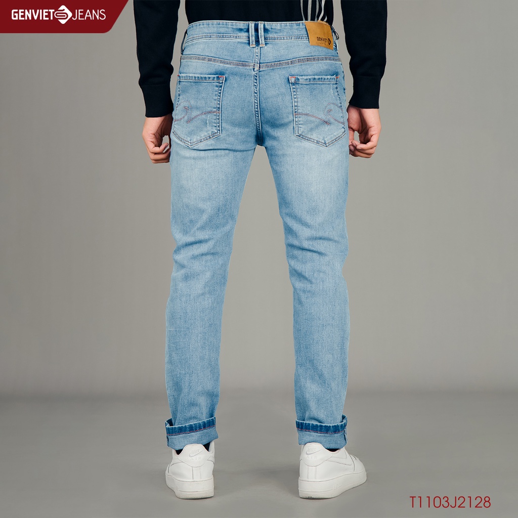 Quần Jeans Nam Ống Col Cơ Bản Genviet Jeans Nam T1103J2128