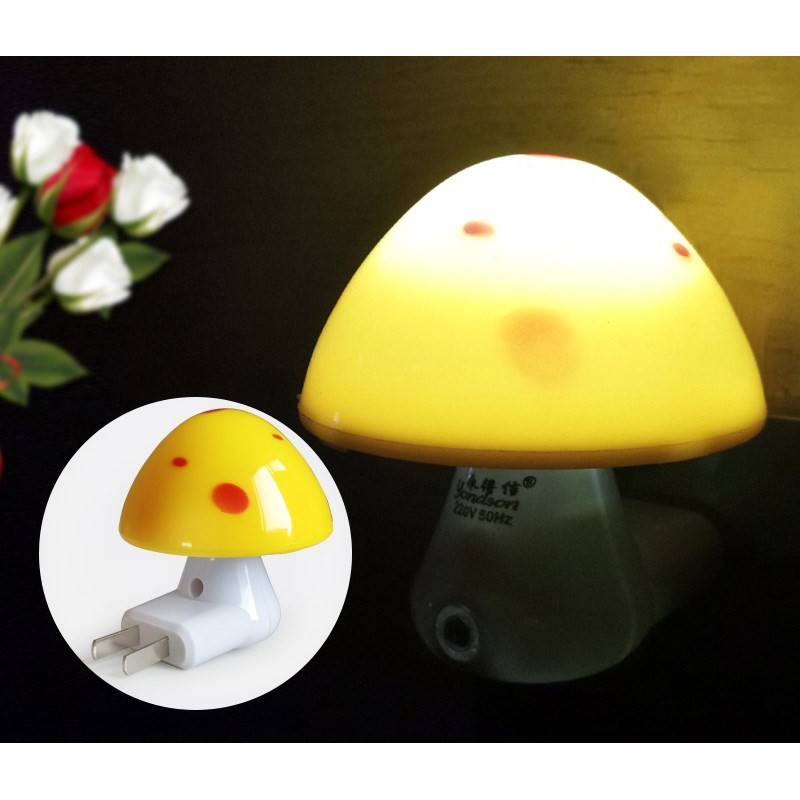 ĐÈN NGỦ CẢM ỨNG HÌNH CÂY NẤM TỰ ĐỘNG SÁNG VÀO BAN ĐÊM